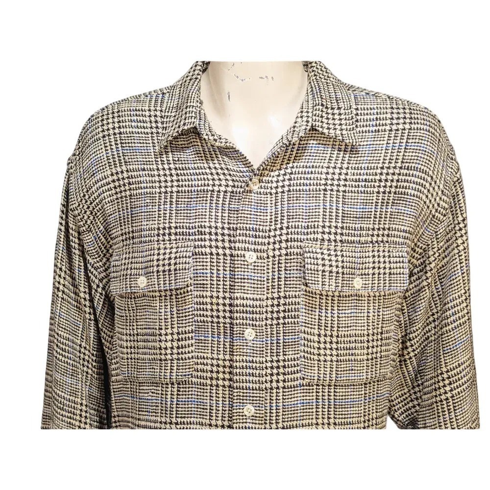 Polo Ralph Lauren Folson Silk Prince of Wales Plaid Button Down Shirt Sz XXL EUC - Picture 2 of 7